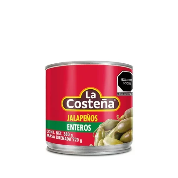 Chiles jalapeños La Costeña enteros en escabeche 380 g