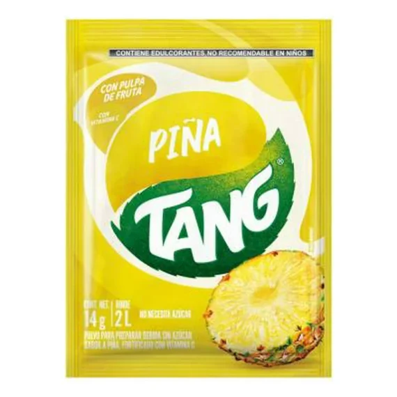 Polvo para preparar bebida Tang sabor a piña 14 g