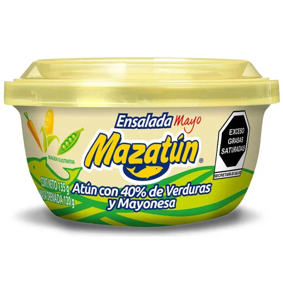 Ensalada de Atún Mazatún con Verduras y Mayonesa 135g