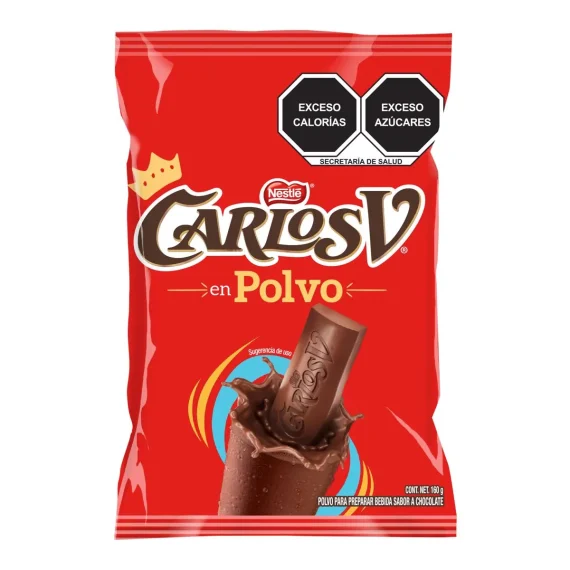 Polvo para Preparar Bebida Sabor Chocolate Carlos V Bolsa 160g