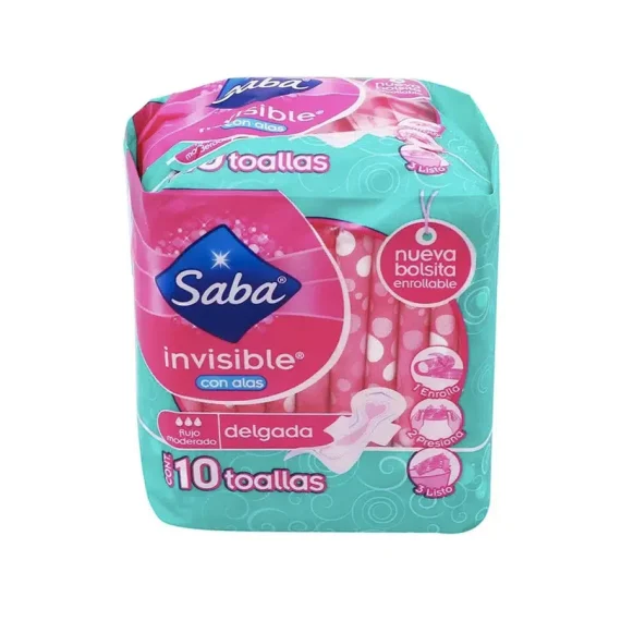 Saba Invisible 10 Toallas